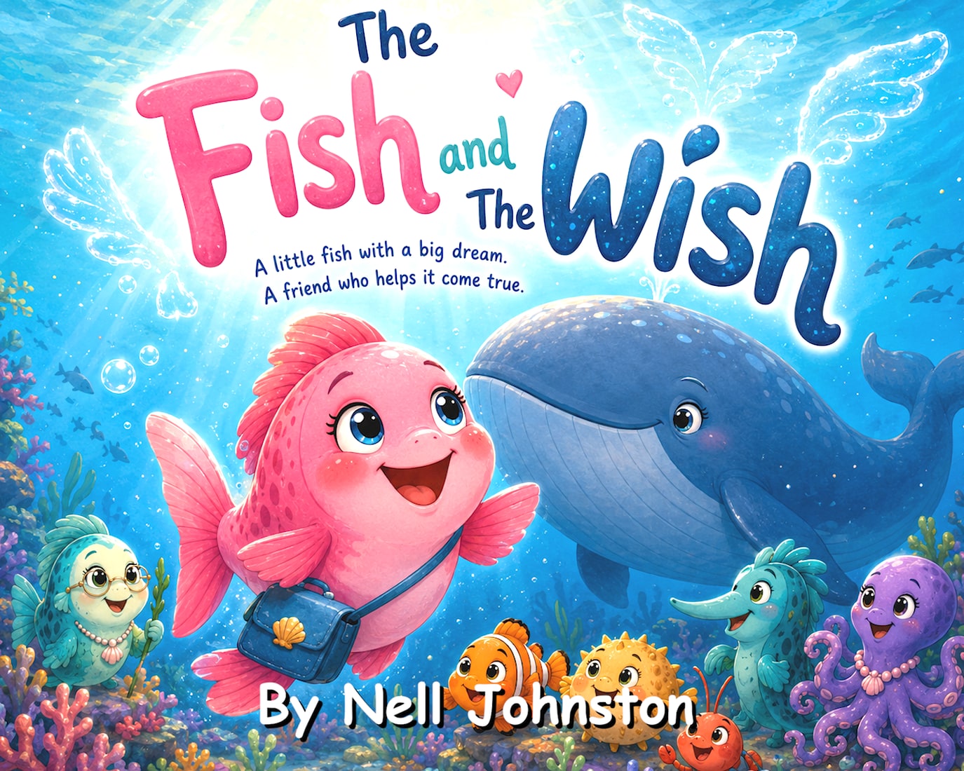 Cover artwork from Nell's story The Fish and the Wish